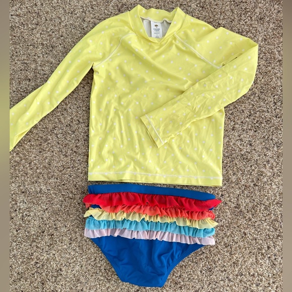 Hanna Andersson Swimsuit Set Plus Tucker Tate Top - Picture 4 of 5